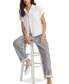 Фото #5 товара Women's Linen Short-Sleeve Button-Down Shirt