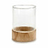 Candleholder Brown Transparent Wood Crystal 14,5 x 19,3 x 14,5 cm (8 Units)