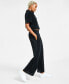 Фото #3 товара Women's Knit Plisse Wide-Leg Pants, Created for Macy's