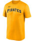 Фото #2 товара Men's Gold Pittsburgh Pirates Wordmark Legend T-shirt