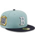 Фото #1 товара Men's Light Blue, Navy Boston Red Sox Beach Kiss 59FIFTY Fitted Hat