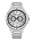 Men's Multi-Function Silver-Tone Stainless Steel Bracelet Watch 43.5mm