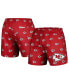 ფოტო #1 პროდუქტის Men's Red Kansas City Chiefs Allover Print Mini Logo Shorts