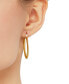 ფოტო #2 პროდუქტის Medium Polished Hoop Earrings in 14k Gold,