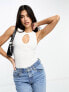 Фото #1 товара ASOS DESIGN double layer keyhole bodysuit in white