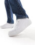 Tommy Jeans leather outsole trainers in white