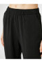 Normal Bel Standart Siyah Kadın Pantolon 3sak40008pw