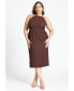 ფოტო #2 პროდუქტის Plus Size Chain Detail Midi Dress