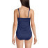 Фото #6 товара Women's D-Cup Tummy Control V-Neck Wrap Underwire Tankini Swimsuit Top