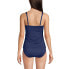 Women's D-Cup Tummy Control V-Neck Wrap Underwire Tankini Swimsuit Top