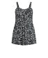 Фото #3 товара Plus Size Twist Print Swim Dress