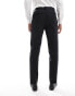 ASOS DESIGN slim linen mix suit trousers in black