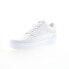 Фото #4 товара Vans Old Skool Plat VN0A3B3UW00 Mens White Canvas Lifestyle Sneakers Shoes 8