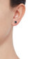 Onyx & Cubic Zirconia Stud Earrings in Sterling Silver