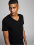 JJEBASIC V-NECK TEE 12059219 BLACK Men´s T-Shirt