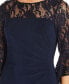 Фото #3 товара Women's Lace-Trim Bell-Sleeve Jersey Dress
