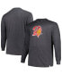 Фото #1 товара Men's Heather Charcoal Distressed Tampa Bay Buccaneers Big and Tall Throwback Long Sleeve T-shirt
