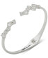 ფოტო #1 პროდუქტის Silver-Tone Cubic Zirconia Cluster Cuff Bracelet