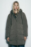 Hooded puffer anorak with wind protection