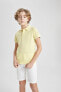 Erkek Çocuk Pike Kısa Kollu Polo Tişört B6162A824SM