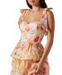 ფოტო #3 პროდუქტის Women's Zirconia Printed Tiered Maxi Dress