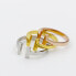 Open gold-plated steel ring