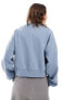 Фото #7 товара Monki round neck long sleeve sweatshirt in blue