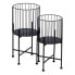 Set of Planters 28 x 28 x 51 cm Black Metal (2 Units)