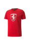 Фото #6 товара Ferrari Race Tonal Big Shield Tee Rosso Erkek 533752-02