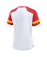 ფოტო #3 პროდუქტის Women's White/Red Kansas City Chiefs Foiled Primary Lace-Up T-Shirt