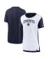 ფოტო #1 პროდუქტის Women's Cream/Navy Dallas Cowboys Wordmark Tri-Blend T-Shirt