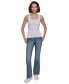 ფოტო #7 პროდუქტის Women's Logo-Strap Square-Neck Top