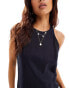 & Other Stories sleeveless linen mini dress in black