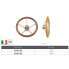 Фото #2 товара Рулевой со спицами из нержавеющей стали и рулевое колесо с деревянной ручкой SAVORETTI