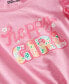 ფოტო #3 პროდუქტის Toddler & Little Girls Happy Girl Graphic Tie-Front T-Shirt, Created for Macy's