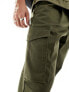 Jack & Jones tapered smart cargo trouser with front pleat in khaki