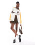 adidas Originals 80s track top in off white/shadow brown