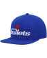 ფოტო #1 პროდუქტის Men's Blue Washington Bullets Hardwood Classics Team Ground 2.0 Snapback Hat