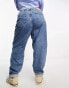 Фото #9 товара ASOS DESIGN Curve high rise relaxed mom jeans in mid blue