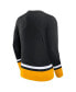 Фото #3 товара Men's Black Pittsburgh Penguins Back Pass Lace-Up Long Sleeve T-shirt