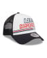 Фото #3 товара Men's White, Navy Cleveland Guardians Stacked A-Frame Trucker 9FORTY Adjustable Hat