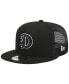 Men's Black Los Angeles Dodgers Letter Trucker 9FIFTY Snapback Hat