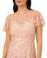 ფოტო #3 პროდუქტის Women's Bead Flutter-Sleeve Sequin Gown
