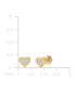 ფოტო #4 პროდუქტის Children's Diamond Accent Heart Stud Earrings in 14k Gold