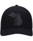 ფოტო #3 პროდუქტის Men's Michigan Blackout State Patch Trucker Snapback Hat