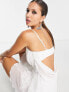 ASOS DESIGN corset mini dress with soft cowl front in white