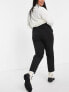 River Island Plus split side cigarette trouser in black