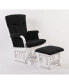 Фото #2 товара Home Deluxe Cushion 2-Piece Glider Chair and Ottoman Set