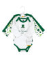 ფოტო #2 პროდუქტის Infant Boy Cotton Long-Sleeve Bodysuits, Lucky Charm, 3-Pack