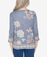 Scottsdale Women's Floral Border Split Neck Top